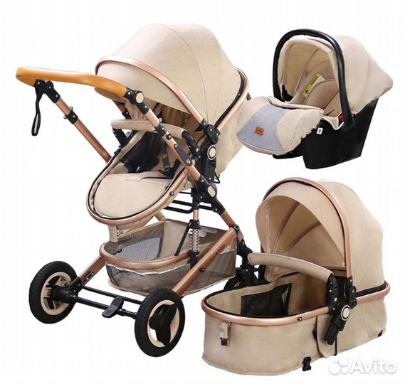 Новая Детская коляска luxmom 3 в 1