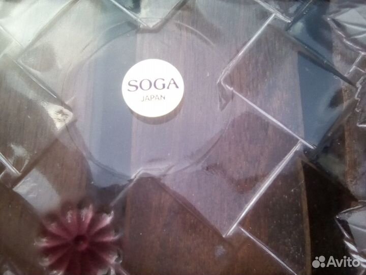 Блюдо из цветного японского стекла