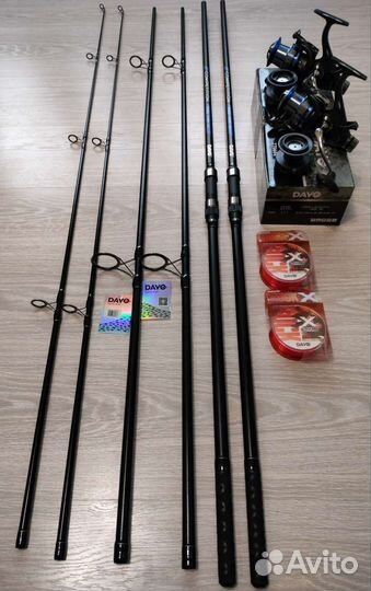 Карповый комплект удилище и катушка с байтранером