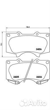 Колодки тормозные дисковые перед P83102 Brembo