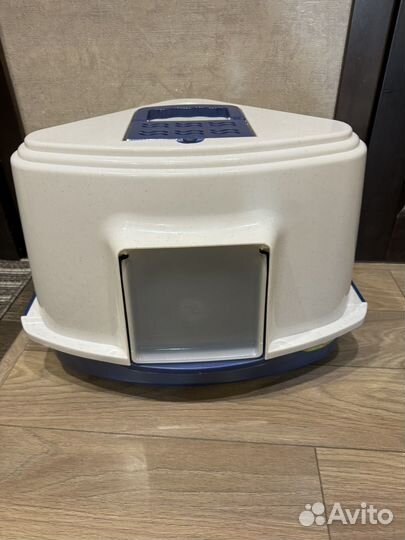 Туалет лоток для кошек закрытый угловой Triol