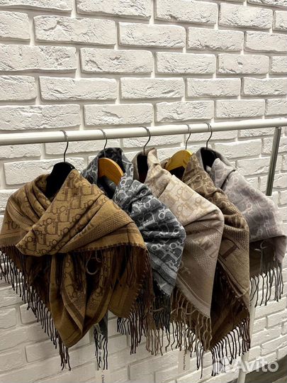 Палантин платок шарф Christian Dior кашемир