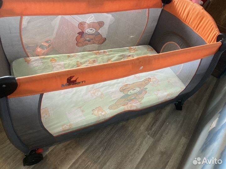 Детская кровать манеж с матрасом