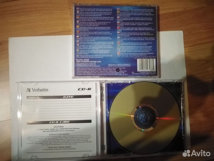 CD-R LightScribe Verbatim болванки диски 52x 700mb