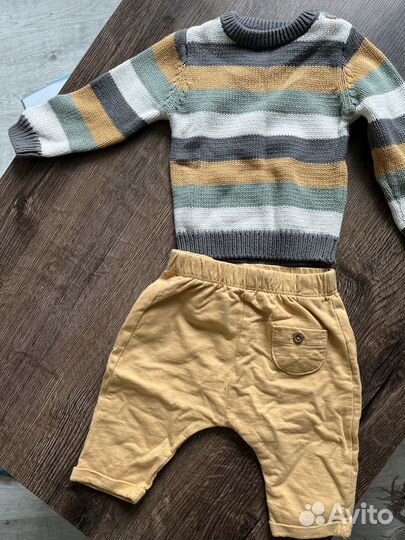 Хлопковый костюм на мальчика/девочку 62-68