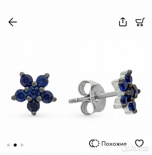 Серьги серебряные со шпинелью