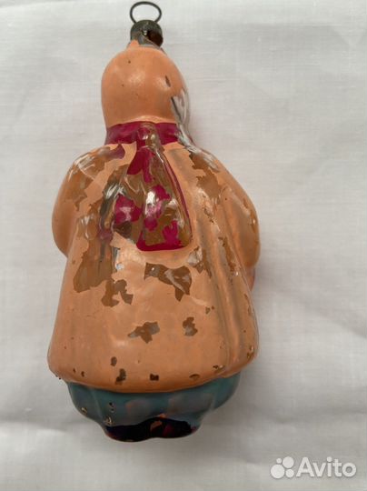 Ёлочная игрушка СССР девочка с куклой