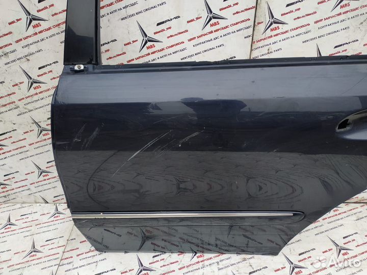 Дверь мерседес w211 задняя левая (синяя)