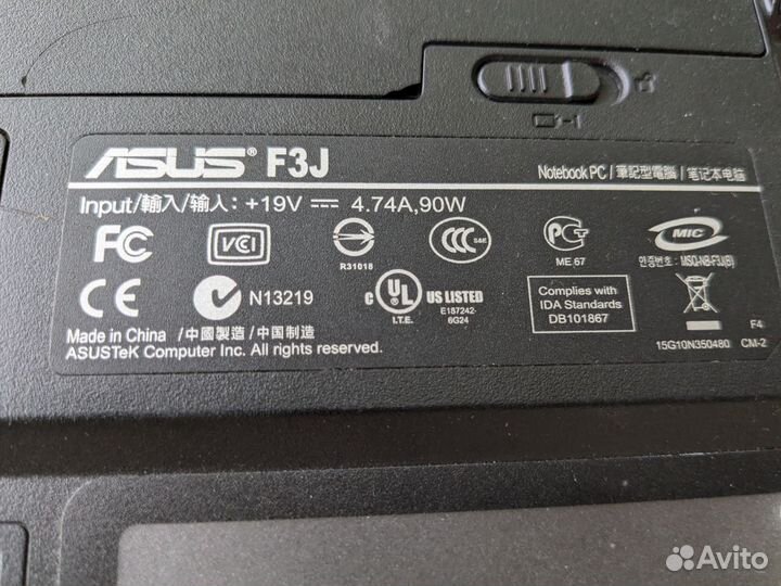 Ноутбук asus б/у