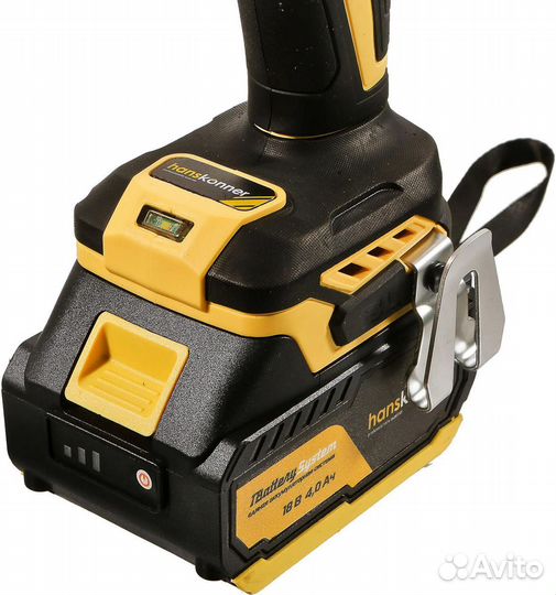 Шуруповерт Hanskonner 1BatterySystem HCD18165BLI (18В,1*2Ач, 1*4Ач, 165Нм)