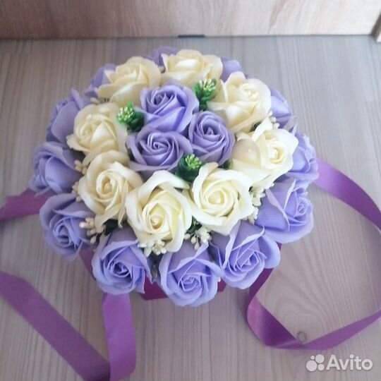 Букет из мыльных роз