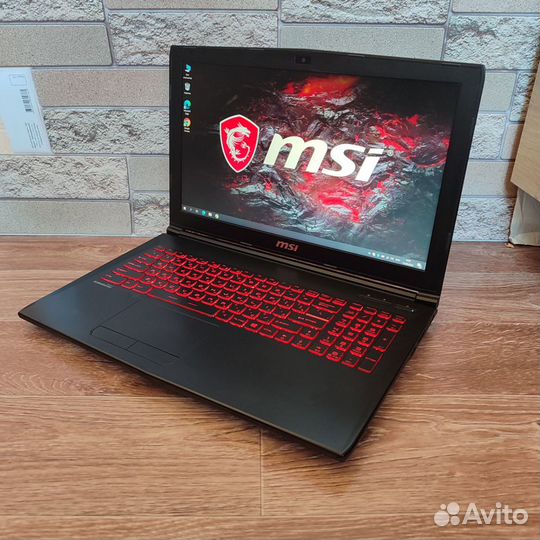 Игровой ноутбук MSI i5/16gb/1256gb/GTX1050ti