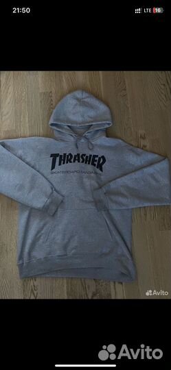 Худи thrasher серое оригинал