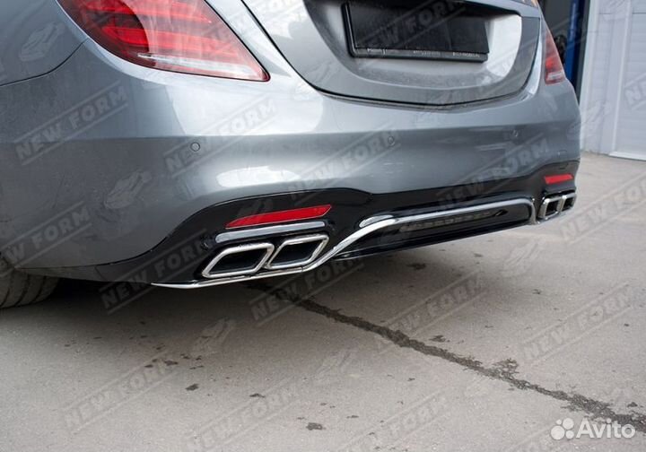 Диффузор насадки 63 AMG Mercedes S222 рестайлинг