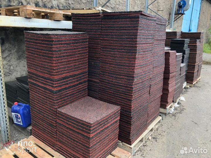Резиновая плитка 500х500 или рулоны 4-12-40мм