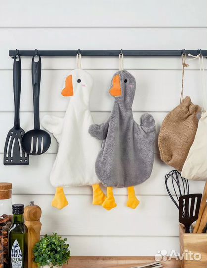 Кухонные полотенца гуси обнимуси пакетом 2 шт