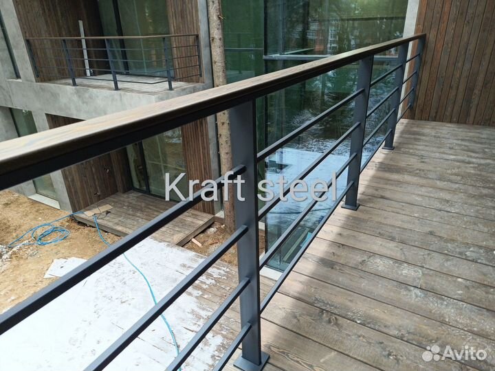 Ограждения для террасы Перила лофт