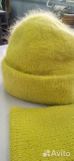 Комплект (шапка и шарф), пух норки