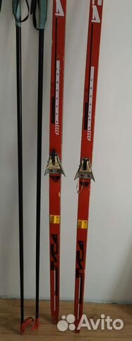Беговые лыжи пластиковые с палками