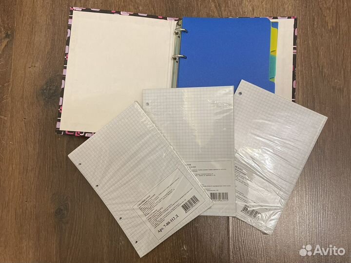 Блокнот со сменными блоками и закладками