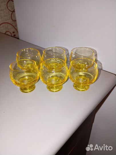 Стопки СССР лимонное стекло