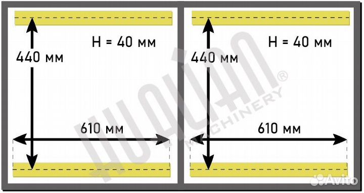 Вакуумный упаковщик HVC-610S/2A Запайка 4х610 (мм)