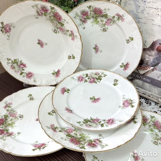 Антикварные фарфоровые тарелки Limoges