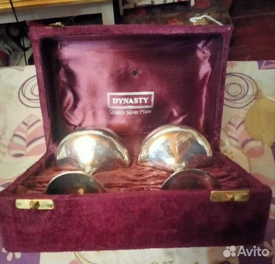 Бокалы для вина серебрение Англия