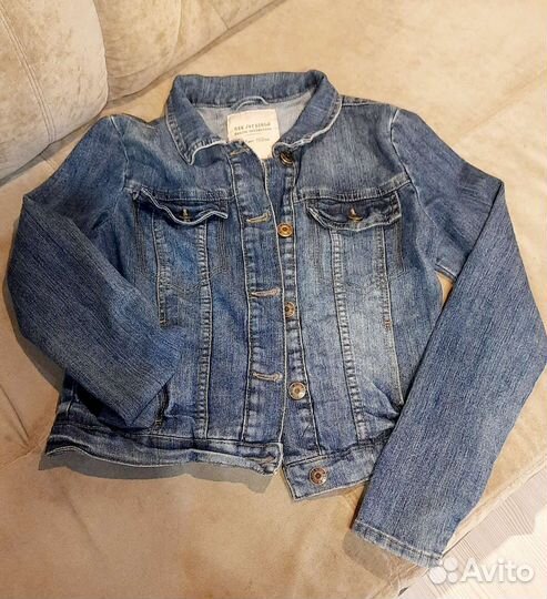 Джинсовая куртка для девочки 146-152
