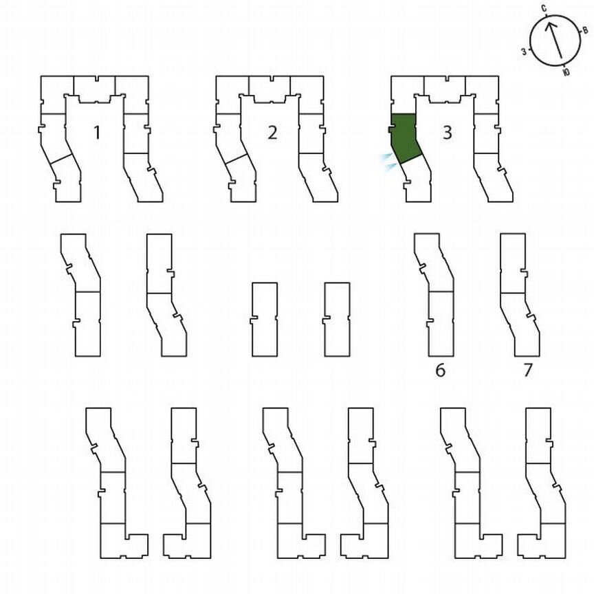 3-к. квартира, 57,1 м², 3/3 эт.