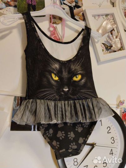 Купальник слитный для девочки 110 +очки