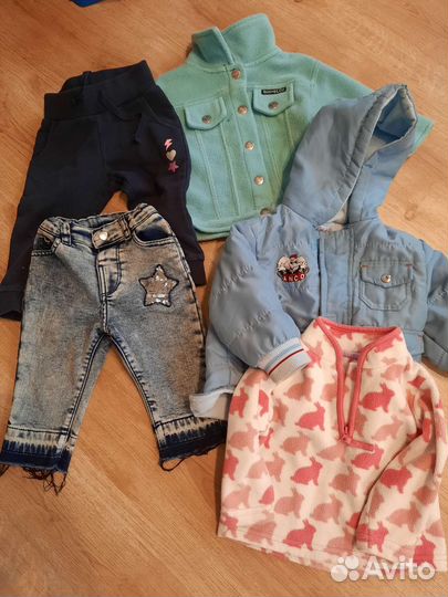 Вещи пакетом для девочки 74-80 см