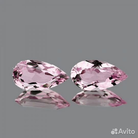 Морганит натуральный 2,89Ct 11х6мм к-кт VVS Pear