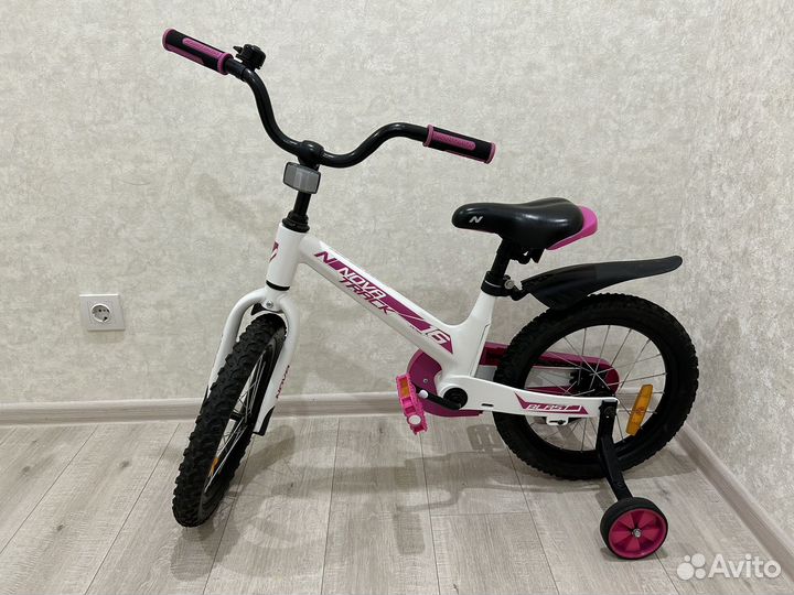 Велосипед детский 16, белый-фуксия