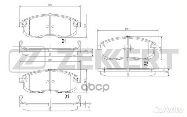 Колодки торм. диск. передн. Suzuki SX4 (GYA GYB