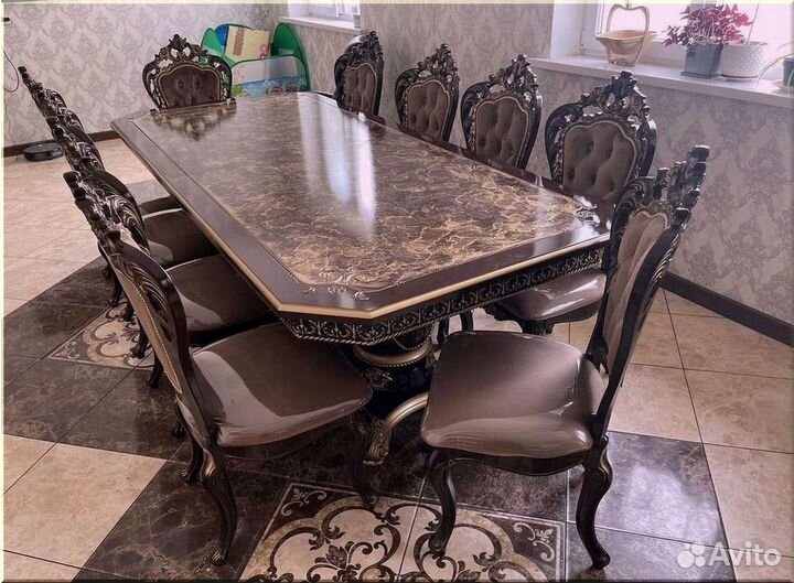 Стол обеденный овальный раздвижной