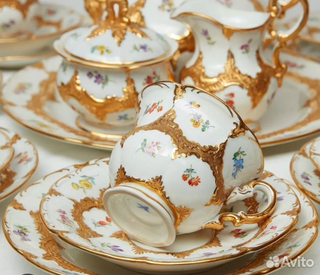 Чайный сервиз meissen 12 персон. Оригинал