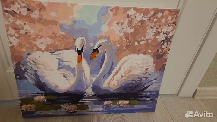 Картина Лебеди (холст на раме)