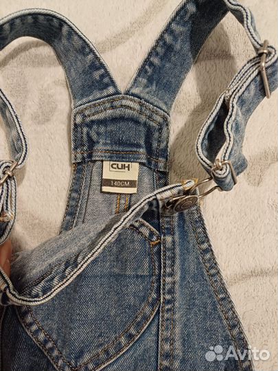 Джинсовый комбинезон для девочки 140