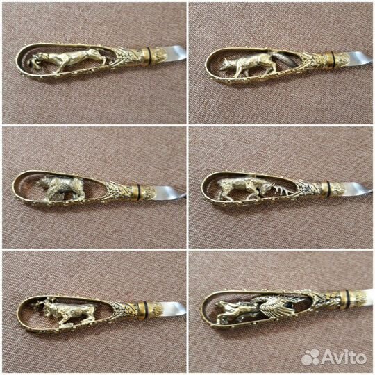 Шампура подарочные литье в капельке Звери