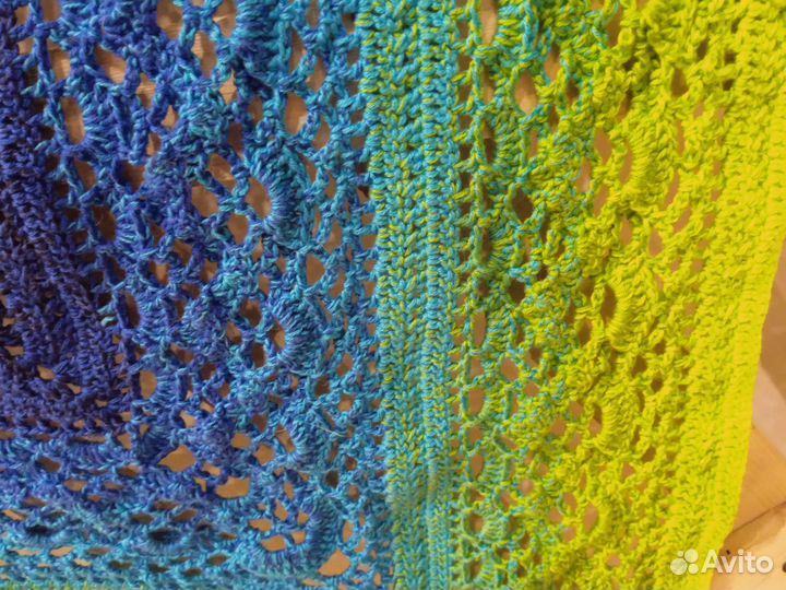 Шаль бактус треугольный градиент