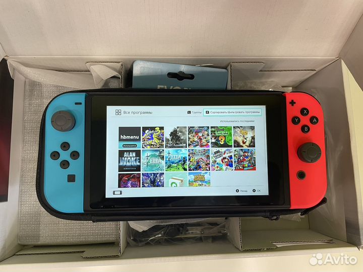 Nintendo Switch Rev 1 прошитая 256 gb