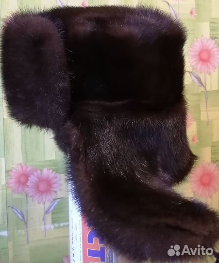 Норковая шапка мужская ушанка