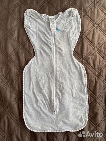 Пеленка кокон I love to dream серая