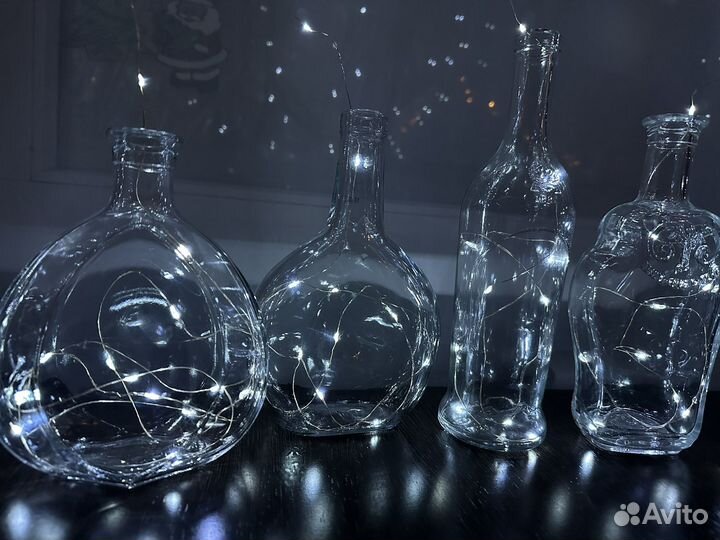 Бутылки стекло вазы для декора для интерьера
