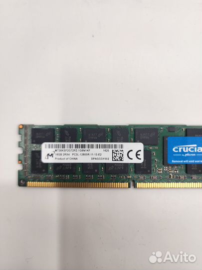 Micron 1600Мгц 16Гб ecc DDR3