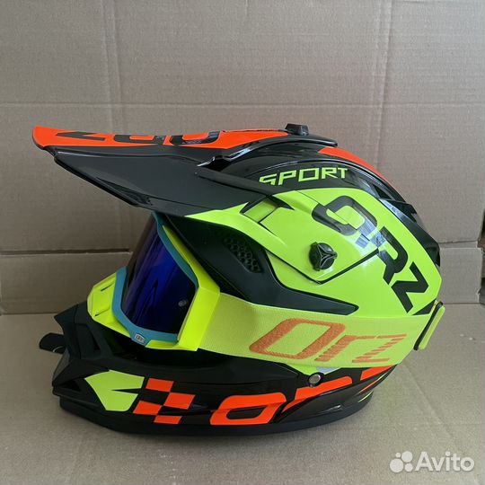 Шлем для мотокросса с очками L-XL