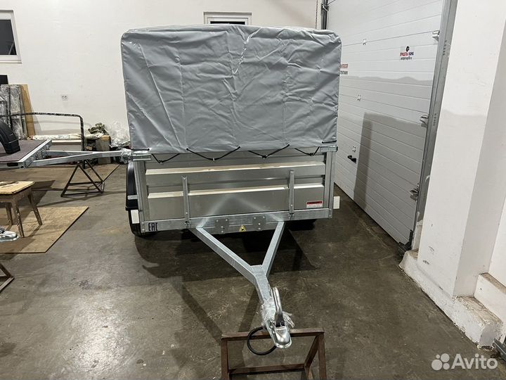 Прицеп оцинк 2.10х1.35 борт 480, тент 750 Спутник