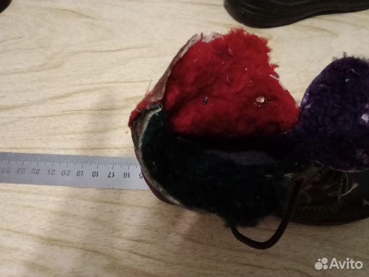 Ботинки детские, кожаные, с мехом