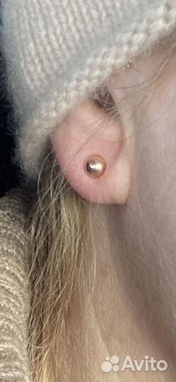 Золотые серьги пуссеты